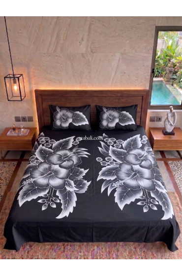Hand Painted Rayon Bedsheet Set King Size Hand Painted Rayon Bedsheet Set King Size